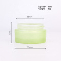 empty 1oz green frosted cream glass jar facial eye cream glass cosmetic container